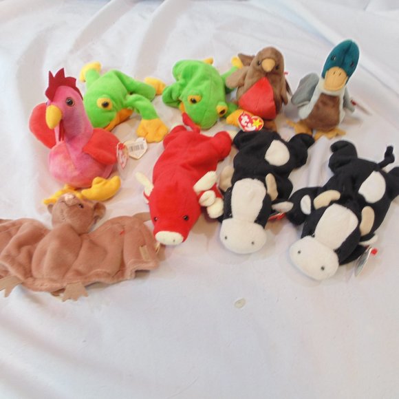 Ty Other - Ty Bearnie Babies Lot of 9-Farm/Forrest animals